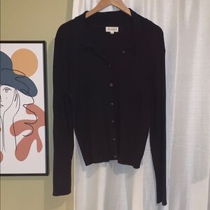 Black Button-Up Sweater